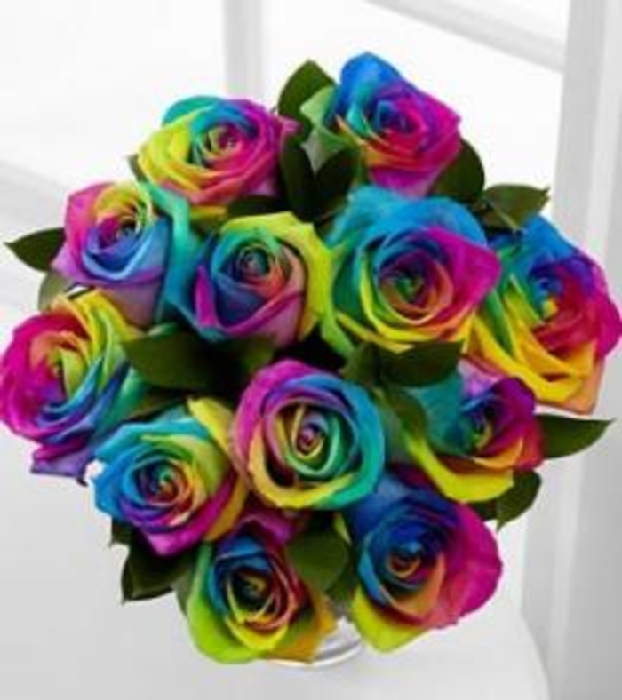 Rainbow Roses Vase, \"SPECIAL ORDER ONLY! \"Limited Supply\" Import