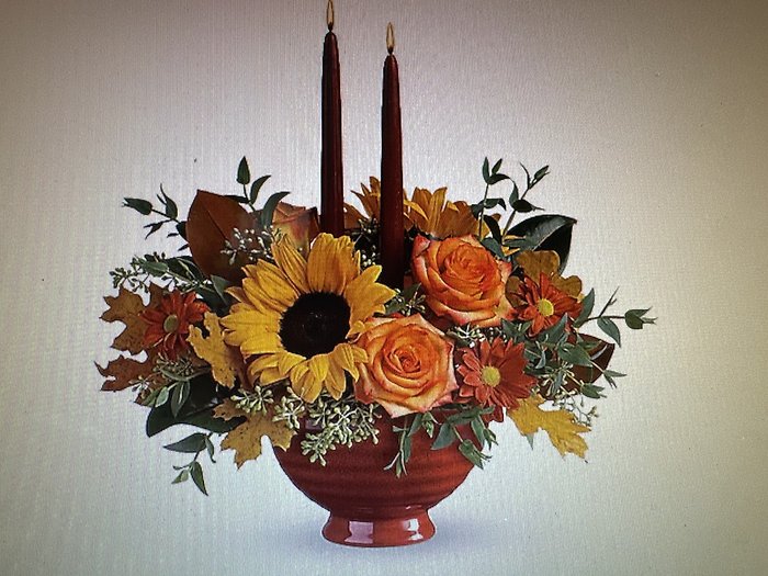 Earthy autumn centerpiece