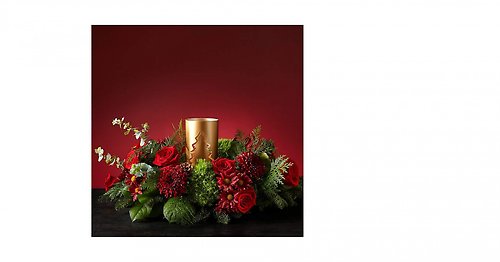 SANTA\'S THROUGH THE WOODS CENTERPIECE