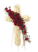 White Cross with Roses