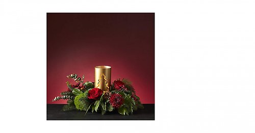 SANTA\'S THROUGH THE WOODS CENTERPIECE