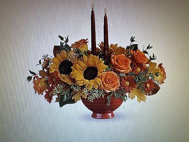 Earthy autumn centerpiece