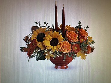 Earthy autumn centerpiece