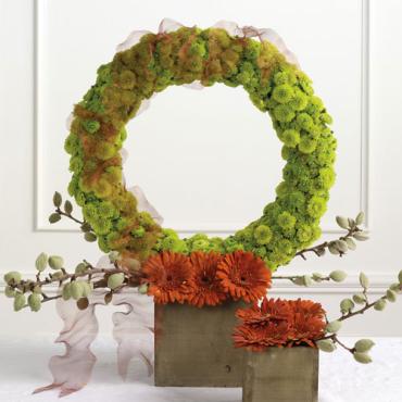 Potted Wreath Altar Arrangement