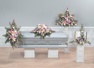 Funeral Combo, 4 Pieces. \"Flowers We Love.\"