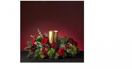 SANTA\'S THROUGH THE WOODS CENTERPIECE