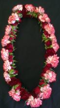 Lei Red Carnation & Mini Spray Red Roses